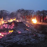 Osterfeuer 2011 in Suederende auf Foehr